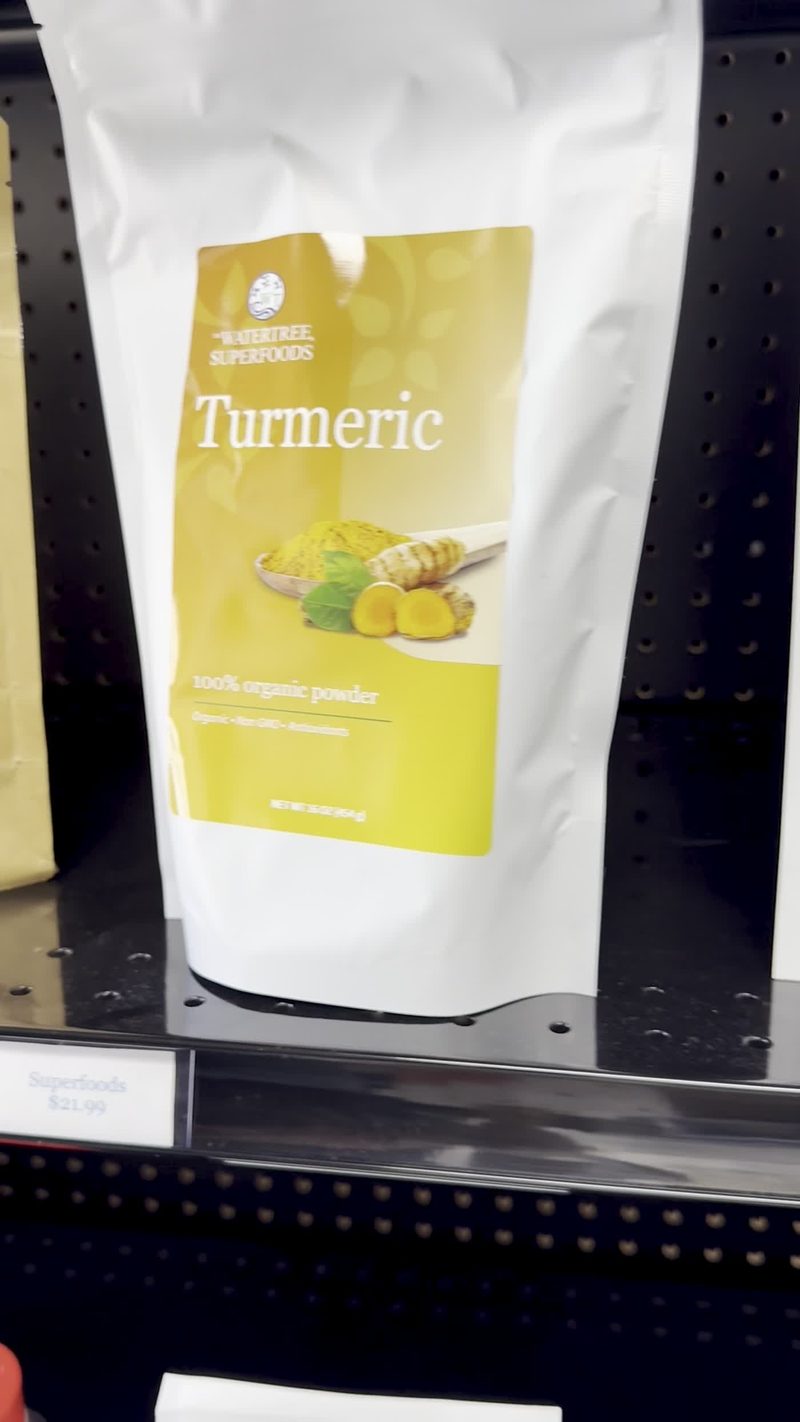 Water Tree Superfoods organic powders including Turmeric, Elderberry, and Maca